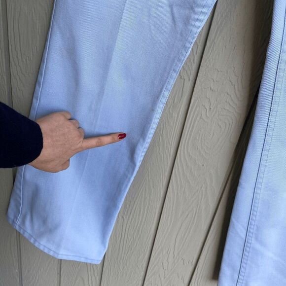 70's Levi's High Waisted Lt Blue Flared Black Tab Trouser Pants UNISEX - 32" wai - Picture 9 of 14